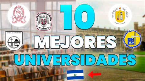 TOP 10 MEJORES UNIVERSIDADES DE EL SALVADOR 🇸🇻👨‍🎓 - YouTube