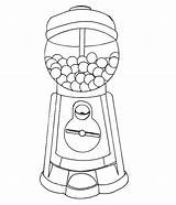 Bubble Gum Machine Coloring Page Coloring Pages sketch template