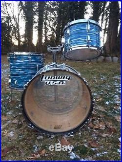 Vintage Ludwig 3ply Superclassic 13/16/22 3pc drum set bowling ball ...