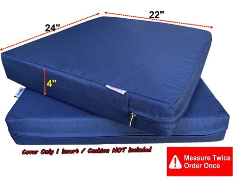 Waterproof Outdoor 4 Pack Chair Seat Patio Cushion Case - Covers Only 24"X22"X4" | eBay