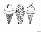 Ice Cream 4 Coloring Page  Free Printable Pages sketch template