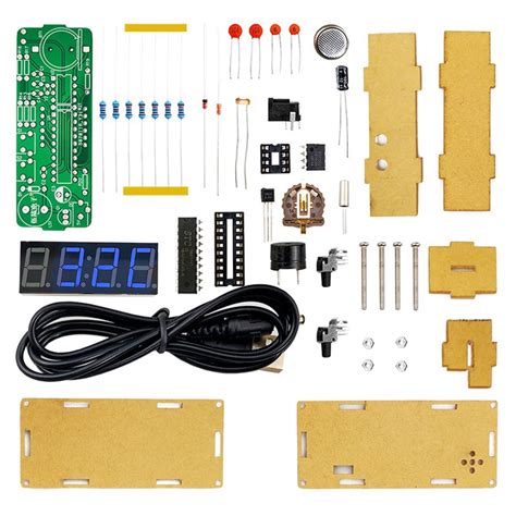 Diymore 4 Digit Rechargeable DIY Digital Clock Kit SMD SMT Light ...