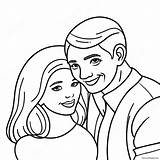 Sweet Couple Coloring Page 30245 23910 sketch template