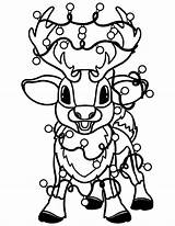 Cute Christmas Reindeer Coloring Pages sketch template