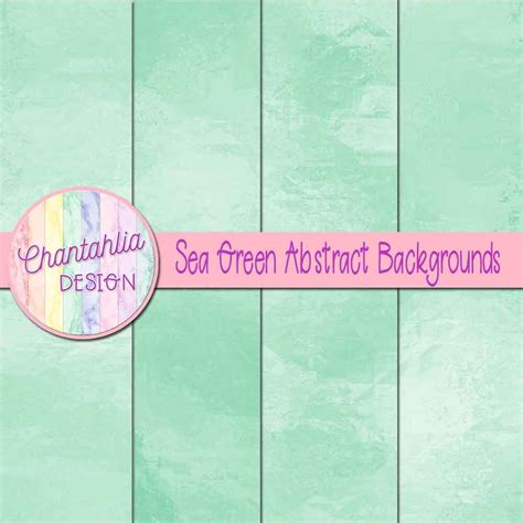 Sea Green Abstract Digital Paper Backgrounds