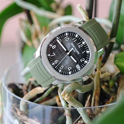 FKM Vulcanized Green Rubber Strap for Patek Aquanaut – Tempomat Madrid