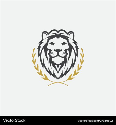 Lion logo icon head logo Royalty Free Vector Image