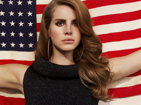 Lana Del Rey and American Flag - Canvas Of Life