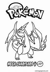Pokemon Coloring Pages X And Y Mega Evolution sketch template