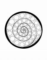 Coloring Page Spiral Circles  Etsy sketch template
