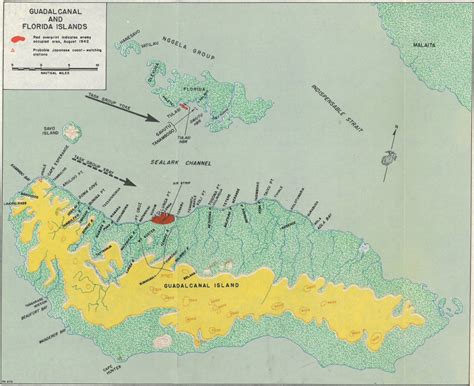 Battle Of Guadalcanal World Map