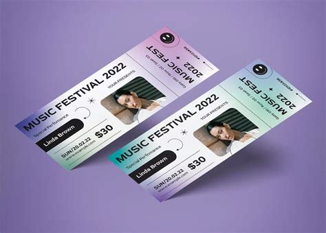 Gradient Music Festival Ticket Template AI, PSD in 2022 | Music fest, Music festival, Ticket ...