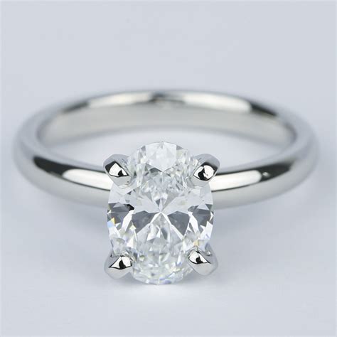 Flawless Oval Diamond Solitaire Engagement Ring