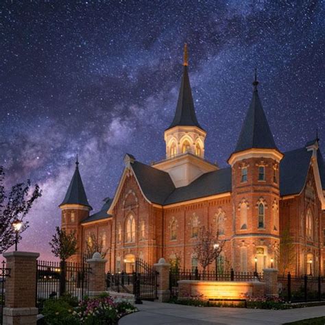 Provo City Center Temple Sunset Northeast - LDS Temple Pictures