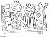 February Coloring Page 1 coloring sketch template