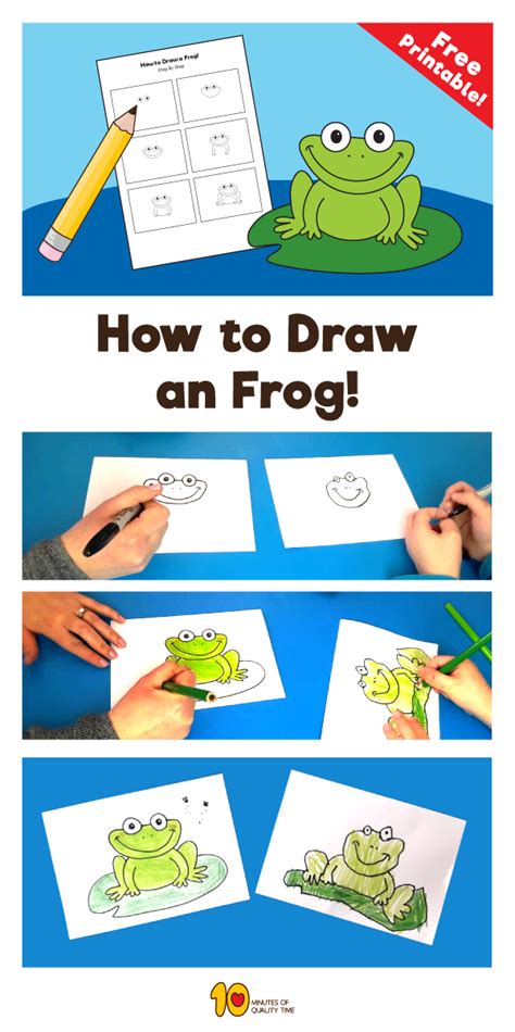 How To Draw a Frog Step by Step for Kids - 10 Minutes of Quality Time