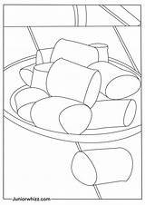 Marshmallow Coloring Pages For Kids 12 Printable PDFs sketch template