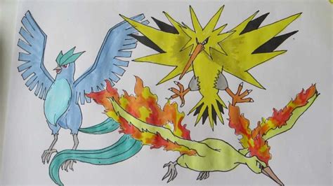 Moltres, Zapdos and Articuno by Pandoruu on DeviantArt