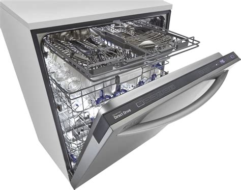 LG LDF7774ST Fully Integrated Dishwasher with SenseClean™, EasyRack™ Plus System, 3rd Rack, Dual ...