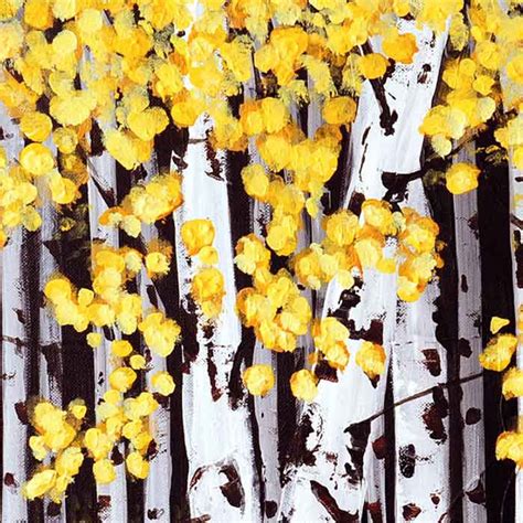 Birch Trees Art Print, Aspen Trees Painting, Giclee Print