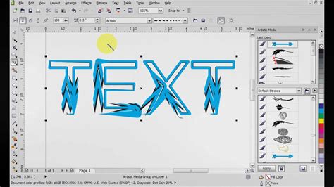 Corel Draw X5 Artistic Media Tutorial - YouTube