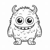 Cute Monster For Coloring Pages Outline Sketch Drawing Vector  sketch template