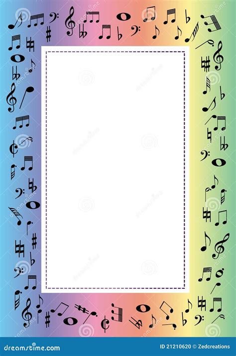 Music border stock vector. Illustration of notes, advertise - 21210620