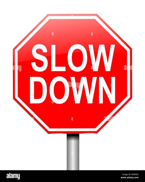 Slow down sign Stock Photo - Alamy