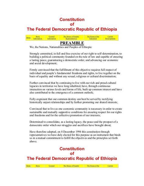 Constitution ethiopia 0f 1994