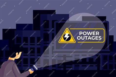 Premium Vector | Hand drawn Flat power outage background