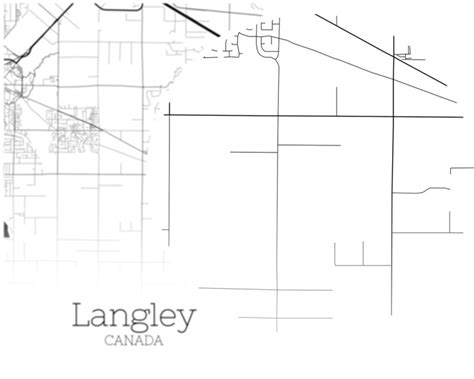 Langley Map INSTANT DOWNLOAD Langley Canada City Map | Etsy