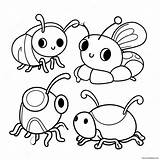 Cute Cartoon Bugs Coloring Page 17611 13895 sketch template