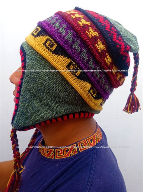 Sombrero unisex peruano de alpaca con earflaps 100% Forro - Etsy España