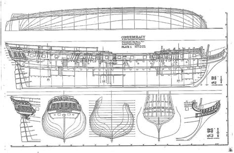 18th Century Frigate Blueprints