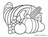 Cornucopia Free Printable sketch template