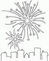 Fireworks Coloring Pages Printable Sketch Page sketch template