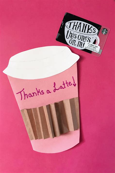 Thank You Thanks a Latte Card Teacher Thank You Note Teacher Thank You ...