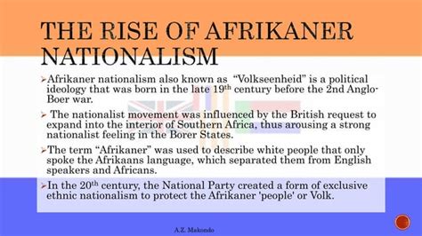 The rise of afrikaner nationalism | PPT