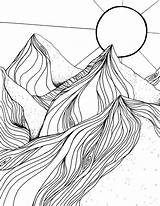Mountains Coloring Pages Free Great Mountain Scenery  Vrogueco sketch template