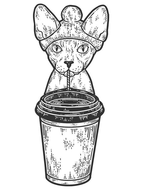 Black Cat Drinking Coffee Stock Illustrations – 65 Black Cat Drinking Coffee Stock Illustrations ...