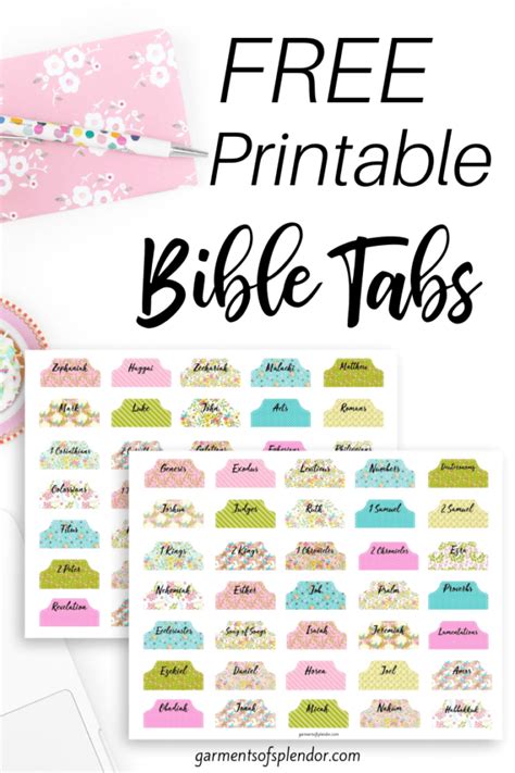 Free Printable Bible Tabs - Customize and Print