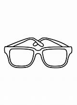 Sunglasses Coloring Page Template Sketch sketch template