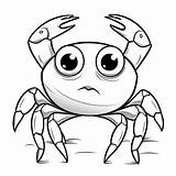 Simple Crab Coloring Pages sketch template
