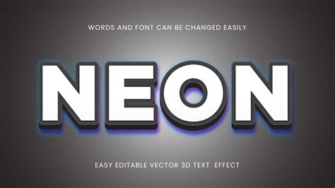 Premium Vector | Neon vector editable text design