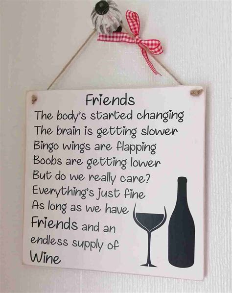 Hilarious Poem Square Friendship Plaque | Handmade To Order | Kenzo Crafts