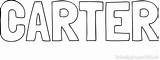 CARTER Coloring Page sketch template