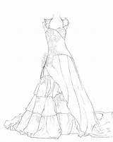 Fancy Ball Gown Coloring Page Pages sketch template
