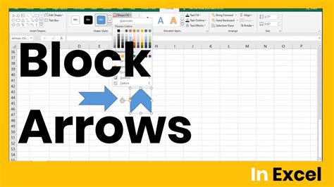 How to Apply Block Arrows in Excel- Apply Block Arrows in Excel Tutorial - YouTube