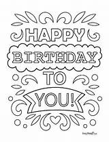 Happy Birthday Coloring Pages – 30 Printable  Easy sketch template