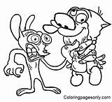 Free Printable Ren And Stimpy Coloring Page  Coloring Pages sketch template